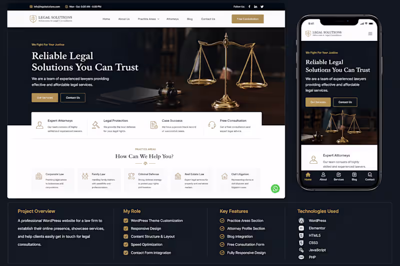 Cover image for Legal Solutions – Law Firm