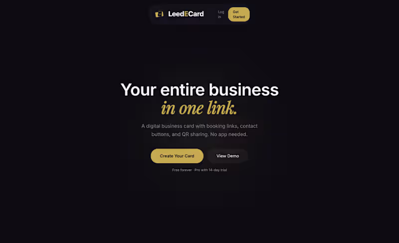 Cover image for LeedECard — Digital Card with Lead Capture & AI