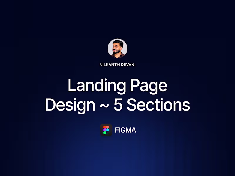 Cover image for Landing Page Design in Figma