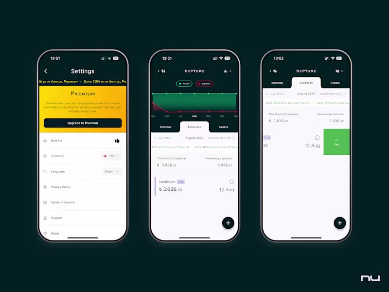 Cover image for Depture Mobile App Design