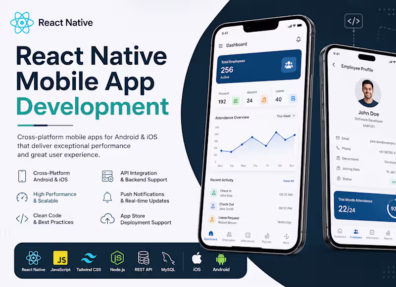 Cover image for React Native Mobile App Development