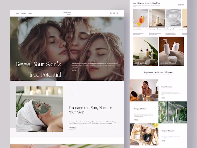 Cover image for Nirvana - Skincare Cosmetic Ecommerce
