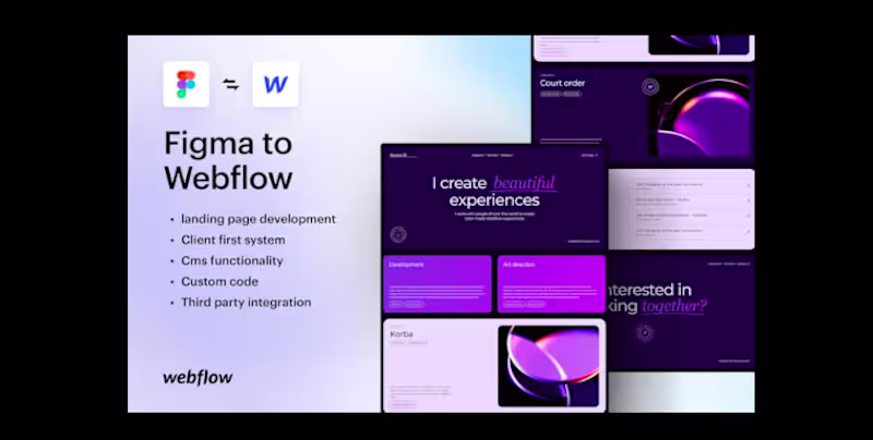 Cover image for Figma to Webflow Website Development