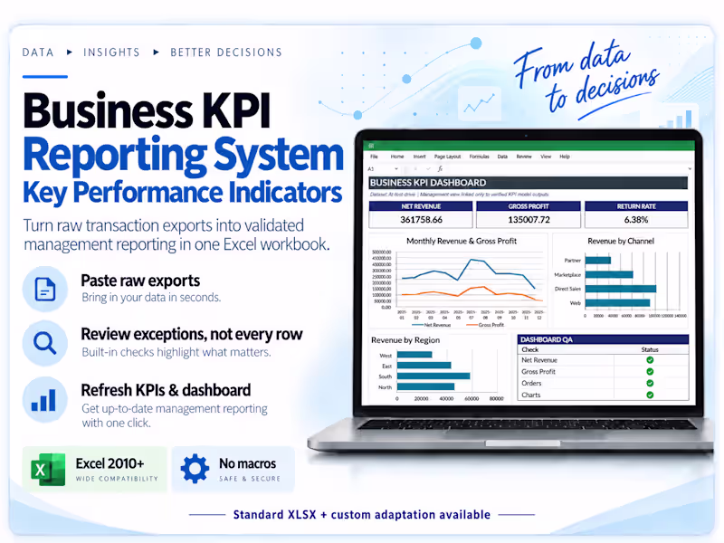 Cover image for Custom KPI Reporting System — Excel Adaptation