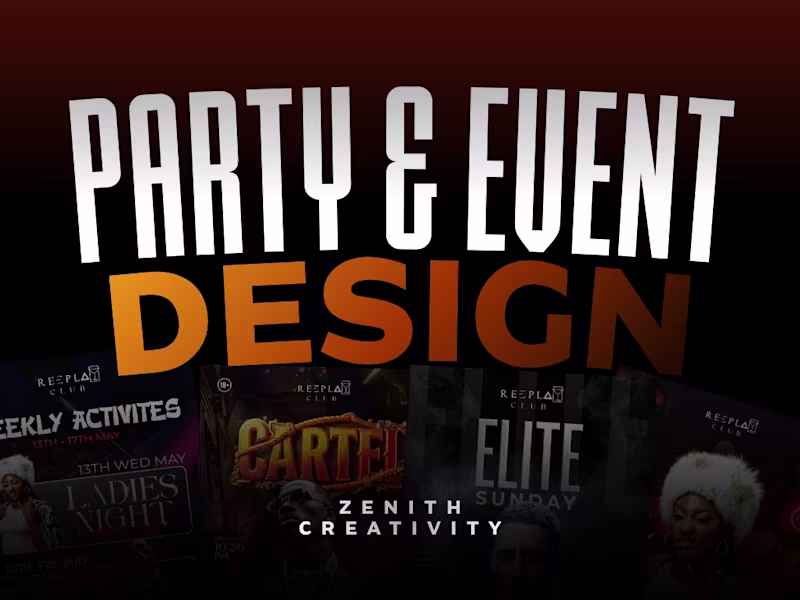 Cover image for I will design party flyers, club posters, promotional graphics