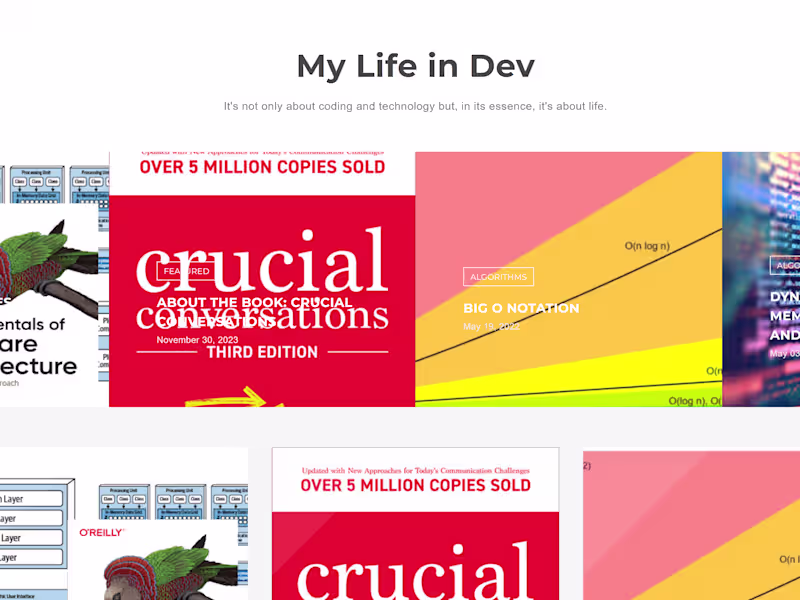 Cover image for MyLifeInDev - Blog