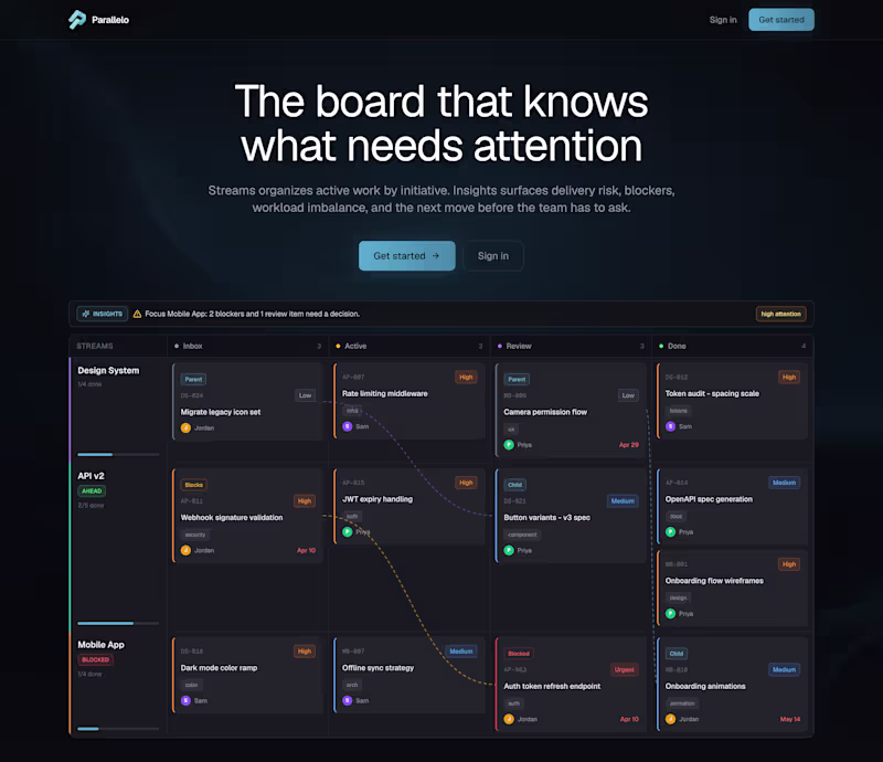 Cover image for Parallelo — A lightweight agile workspace for product teams