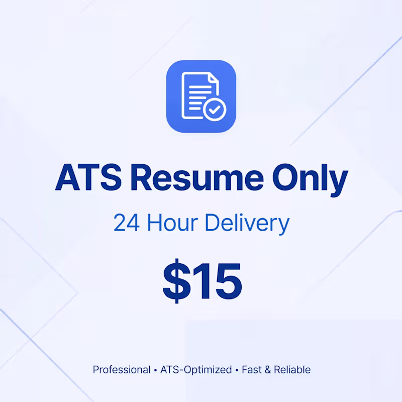 Cover image for ATS Resume Only-24 Hour Deliver