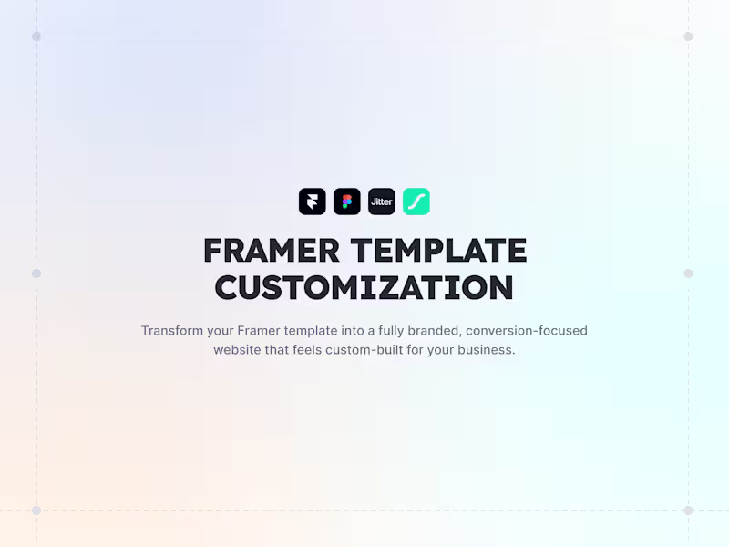 Cover image for Framer Template Customization
