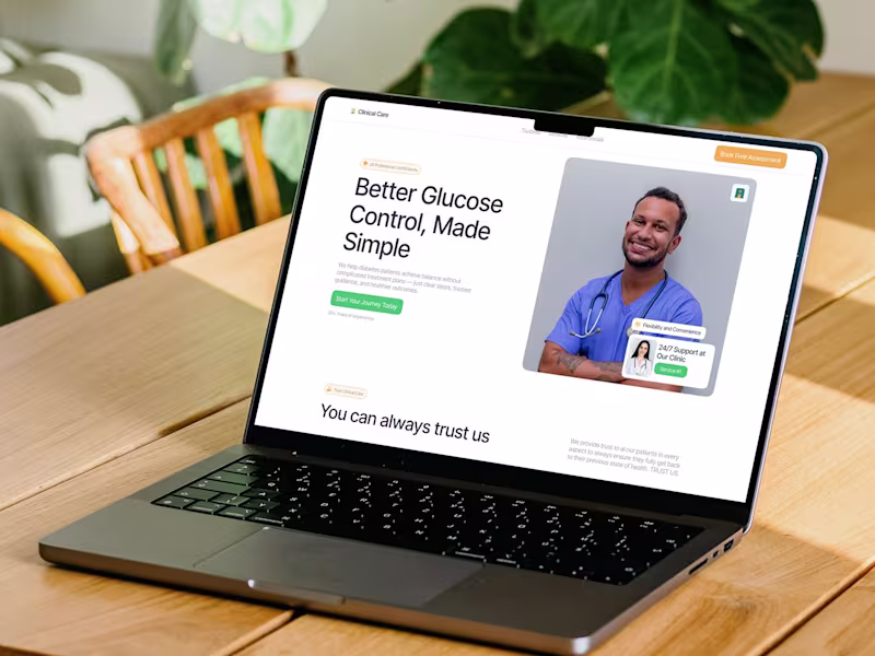Cover image for Clinical Care: Landing Page Design