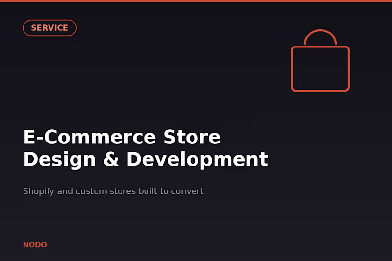Cover image for E-Commerce Store Design & Development