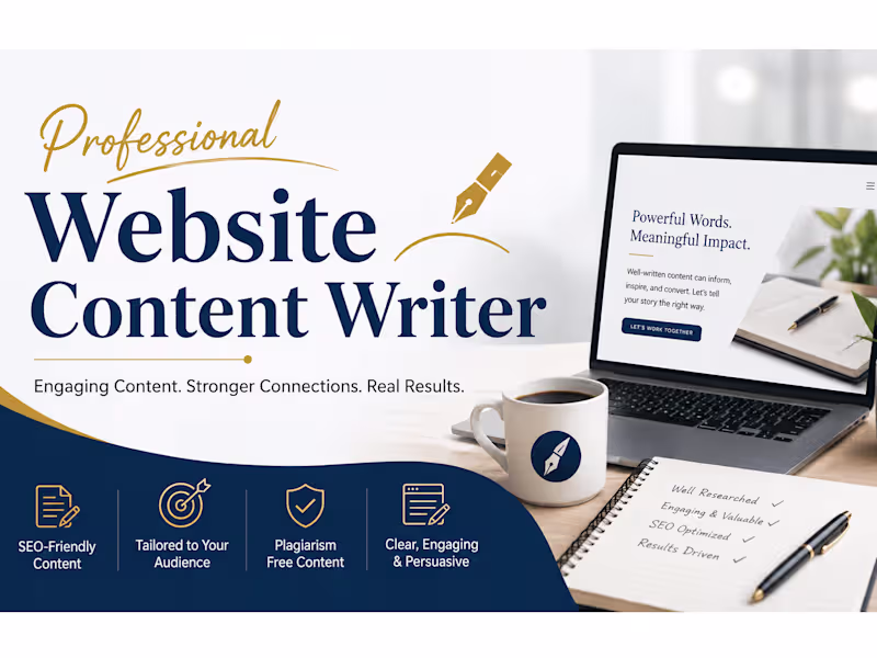 Cover image for I Will Write SEO-Friendly Website Content for Your Business