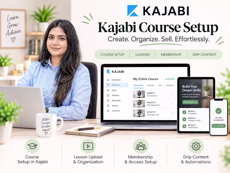 Cover image for Kajabi Course Setup & Student Learning Experience
