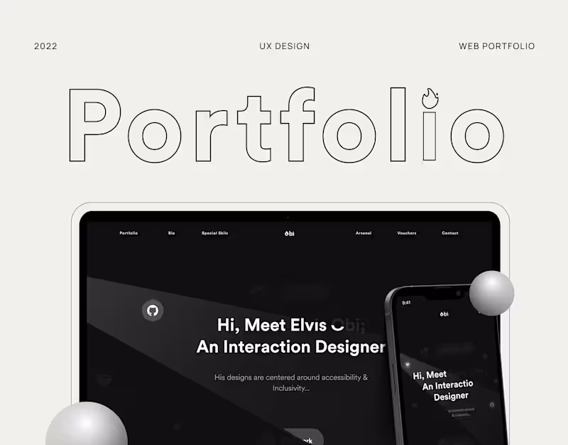 Cover image for Landing Page of My Website Portfolio
