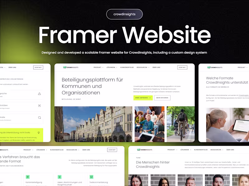 Cover image for Framer Website Design for CrowdInsights