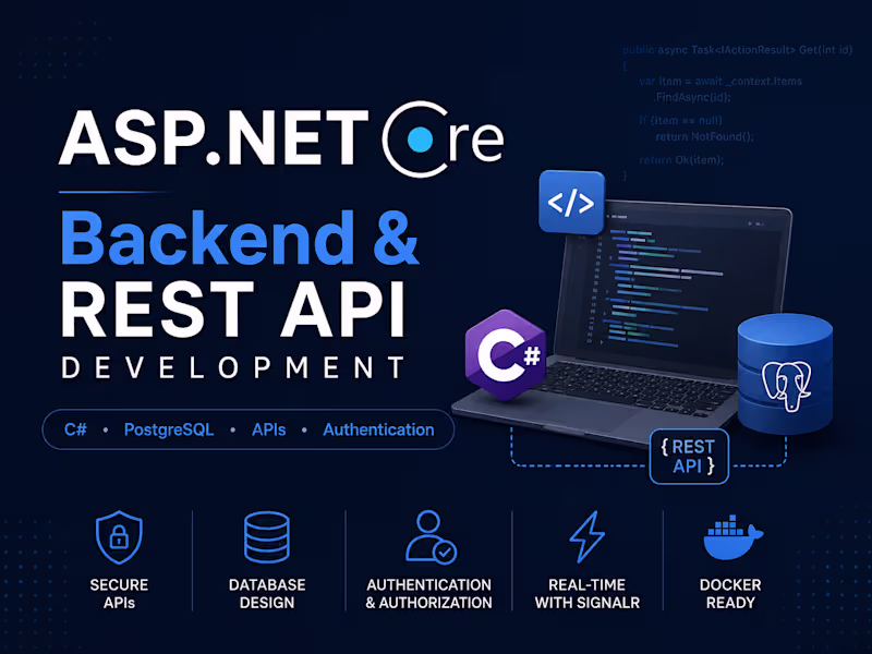 Cover image for ASP.NET Core Backend & REST API Development