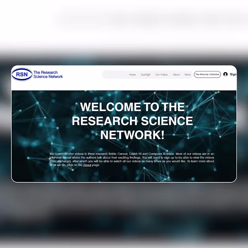 Cover image for The Research Science Network
Redesign the