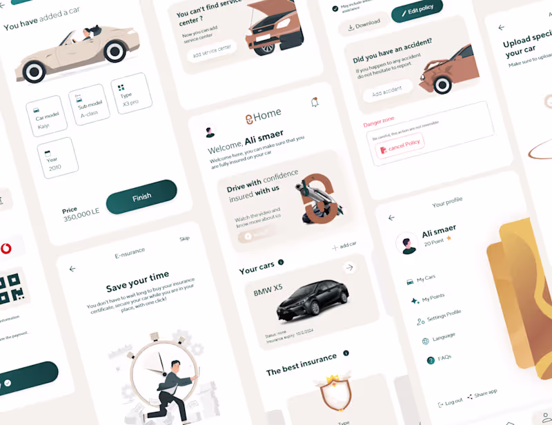 Cover image for insurance app UI/UX
