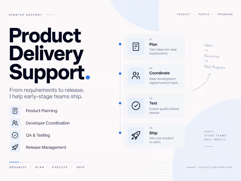 Cover image for Startup Product Delivery Support