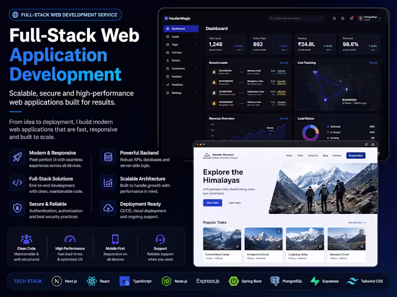 Cover image for Full-Stack Web Application Development