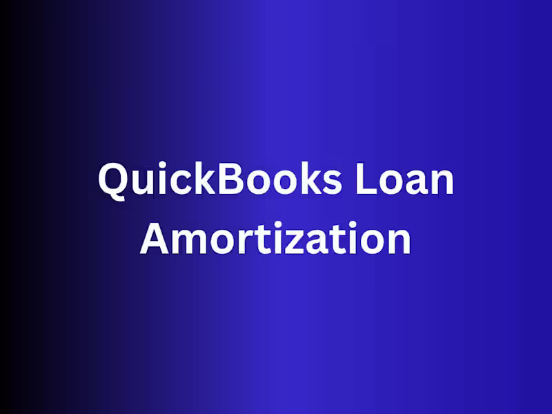 Cover image for QuickBooks Loan Amortization