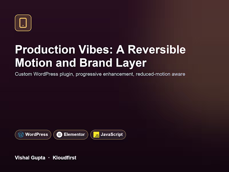 Cover image for Production Vibes: Reversible Motion Layer