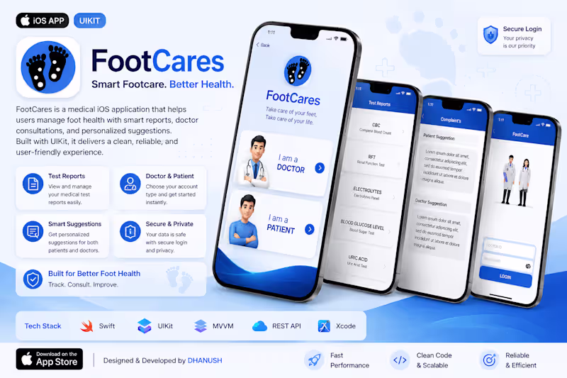 Cover image for FootCares is a native iOS
