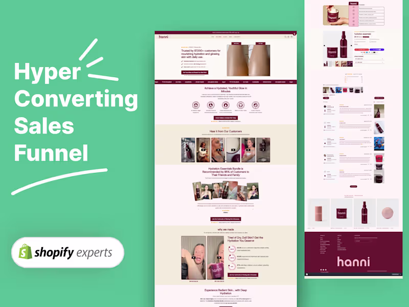 Cover image for High-Converting DTC Sales Funnel for Hanni