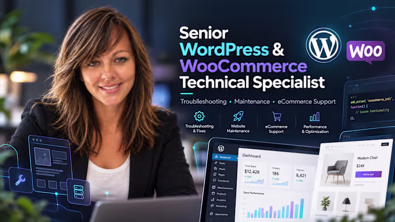 Cover image for WordPress & WooCommerce Troubleshooting and Technical Support