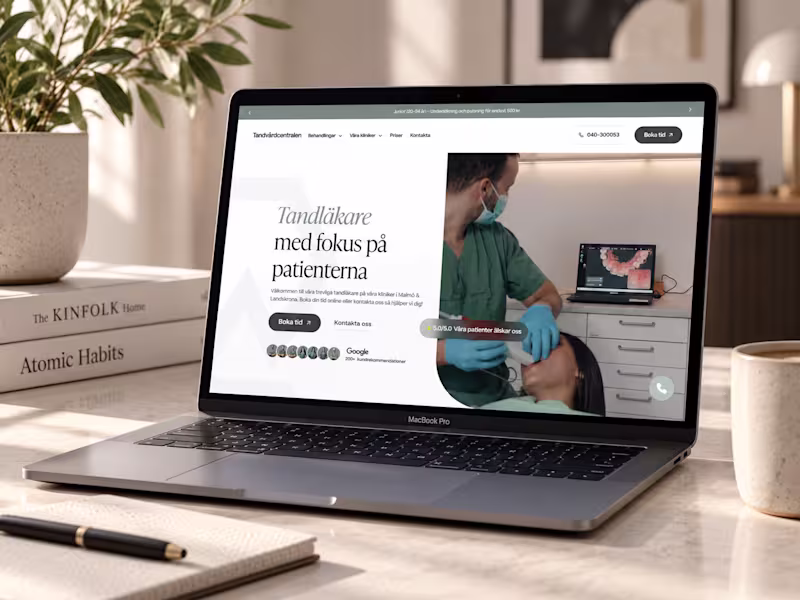 Cover image for Tandvårdcentralen: SEO-Safe WordPress to Webflow Migration