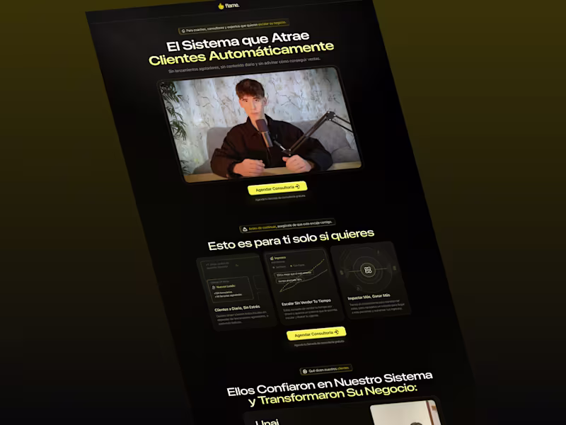 Cover image for Flame website design