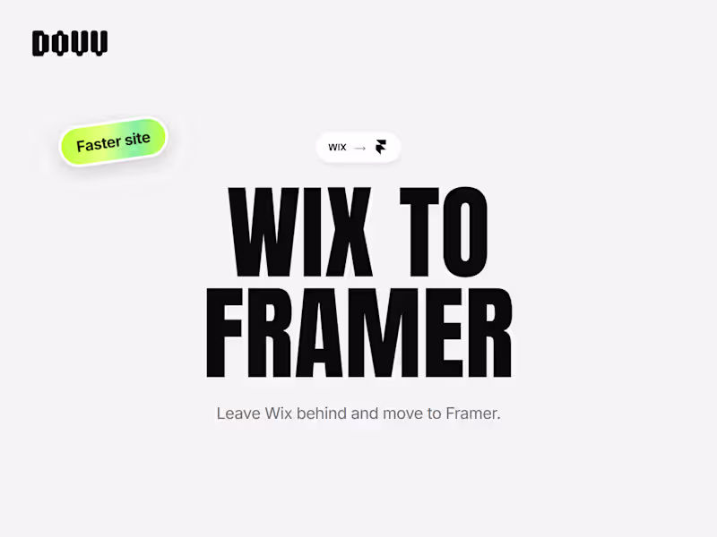 Cover image for Wix to Framer Migration
