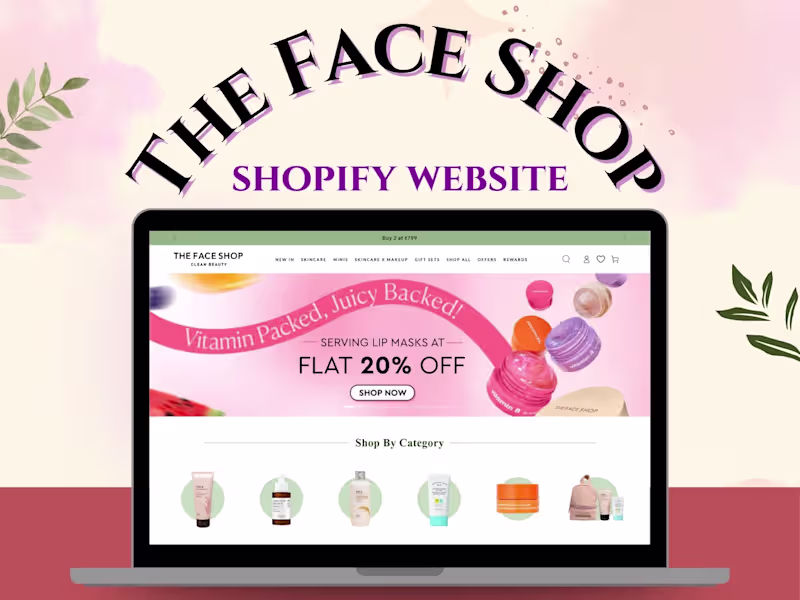 Cover image for The Face Shop | Shopify Website