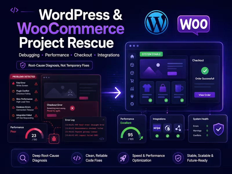 Cover image for WordPress & WooCommerce Project Rescue
