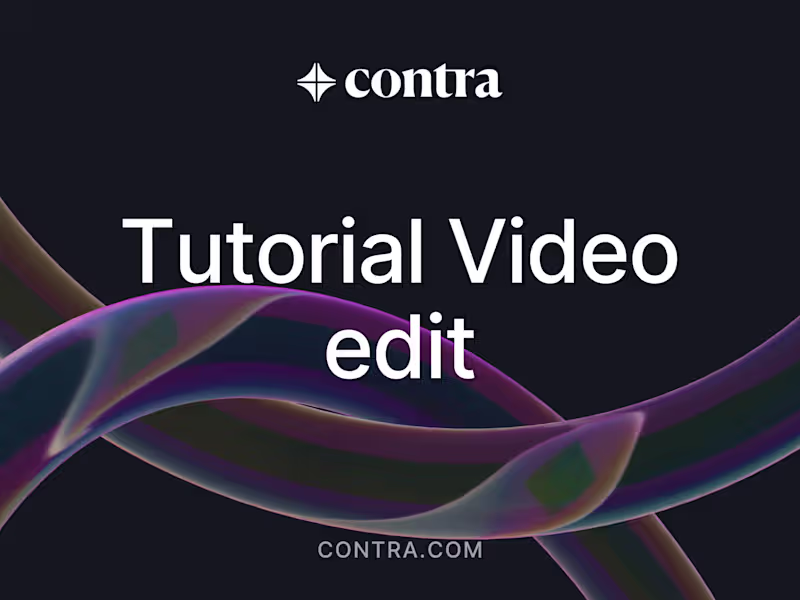 Cover image for Tutorial Video Edit