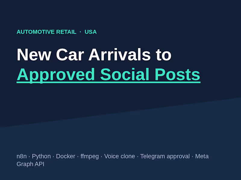 Cover image for SASMA — New Car Arrivals to Approved Social Posts