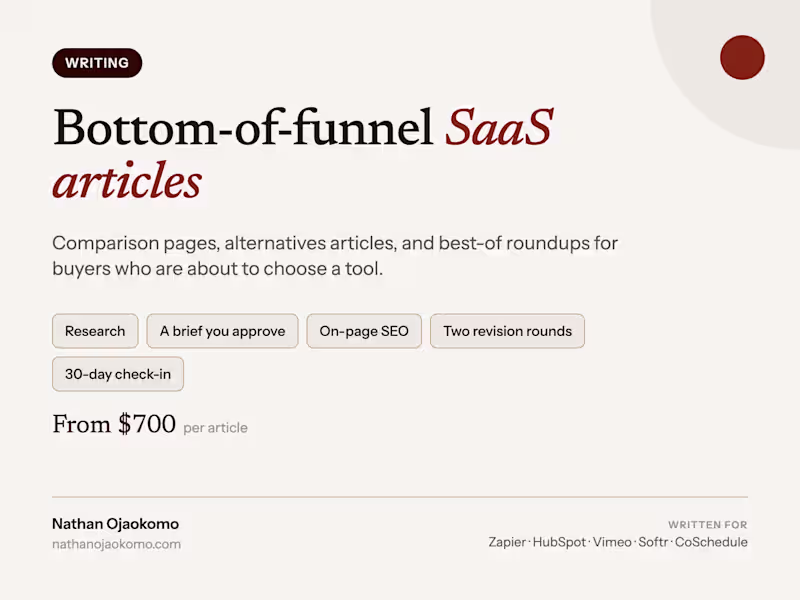 Cover image for Bottom-of-Funnel SaaS Articles