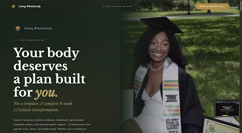Cover image for Living Wholistically: 8-Week Wellness Program