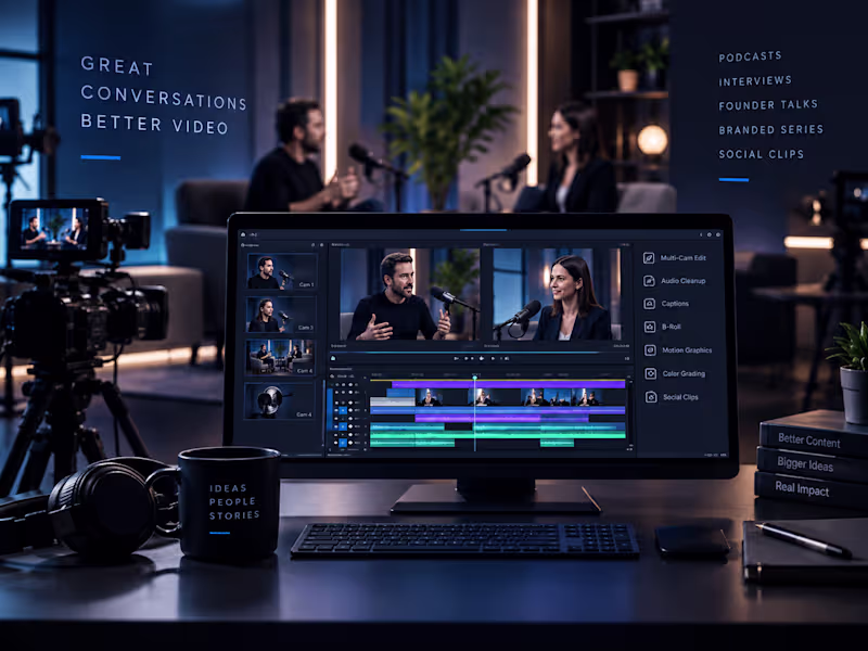 Cover image for Podcast & Interview Video Editing