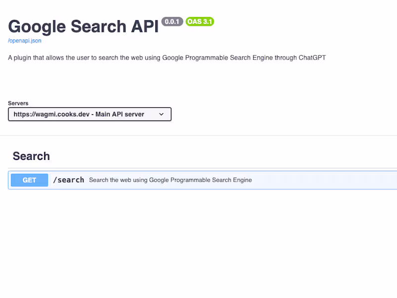 Cover image for Search API for Custom GPT