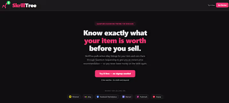 Cover image for :SkrillTree — AI Pricing Tool