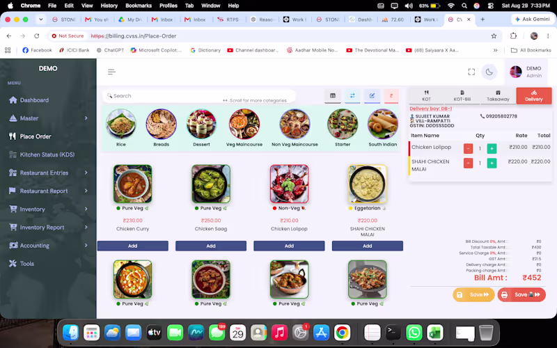 Cover image for Restaurant POS & Billing Management