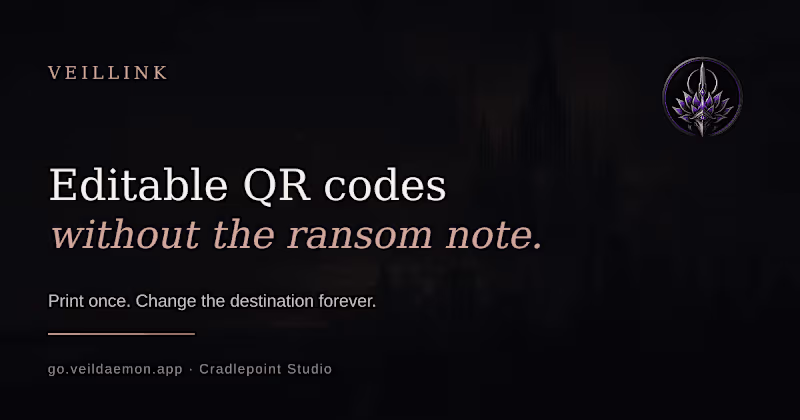 Cover image for VeilLink: Editable QR Codes & Short Links