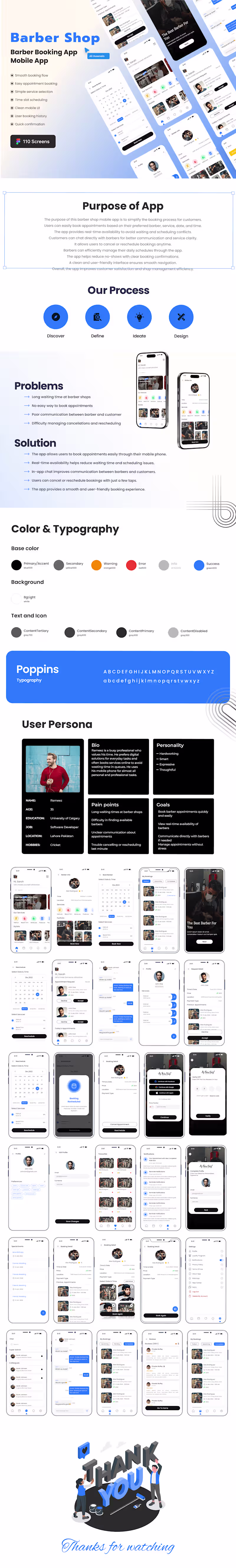 Cover image for Barber Shop Mobile App | Figma Design | UI UX Design