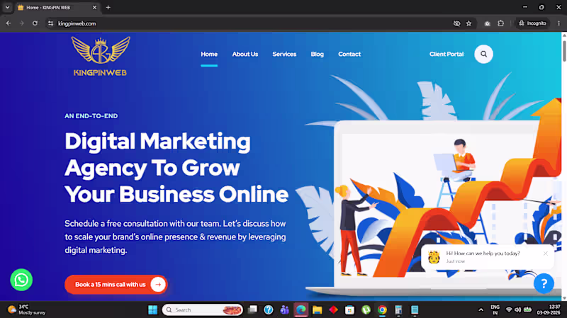 Cover image for KINGPINWEB helps businesses grow their