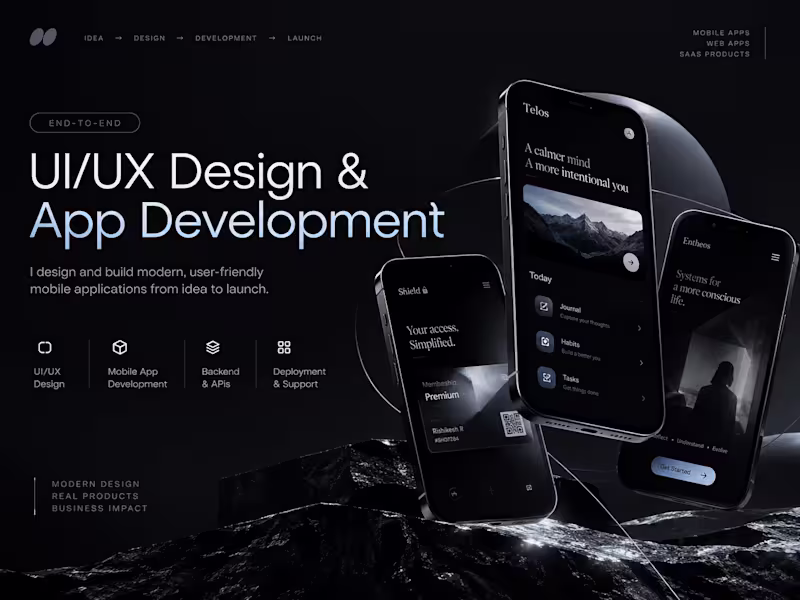 Cover image for UI/UX Design & Mobile App Development