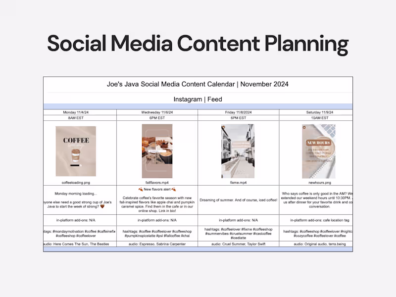Cover image for Social Media Content Calendar and Planning
