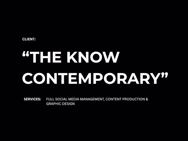 Cover image for The Know Contemporary - Knowledge Bennett Art Gallery