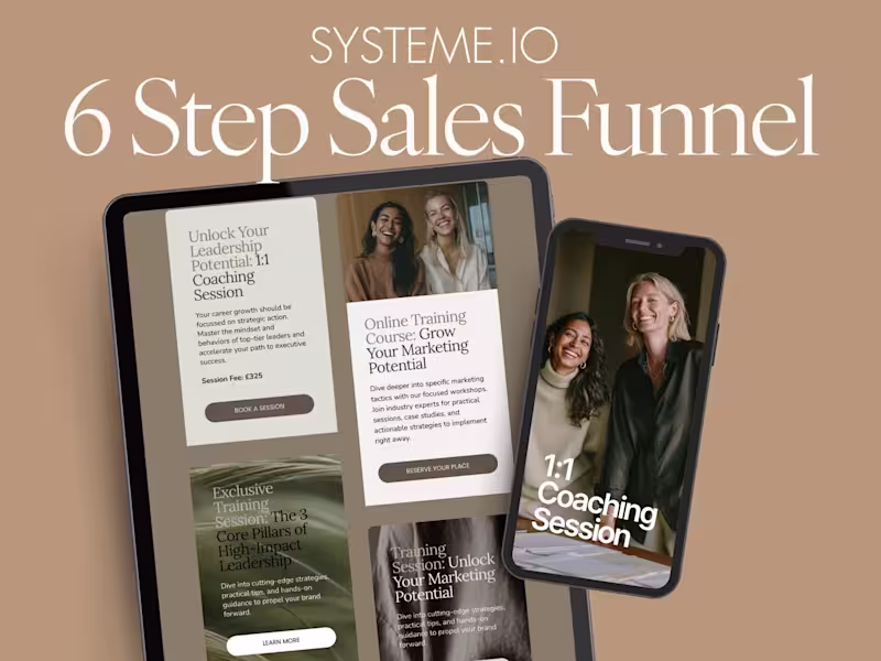 Cover image for 6-Step Sales Funnel. Systeme.io. Done For You.