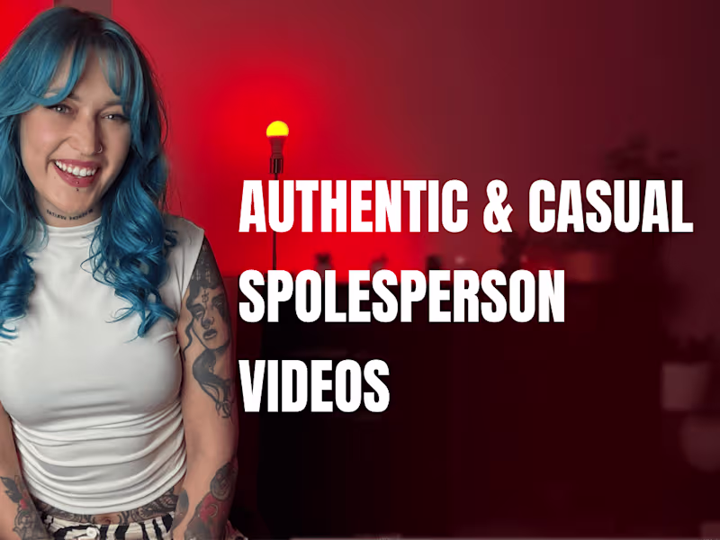 Cover image for Spokesperson Video with a Natural, Unique Presence